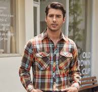 Alimens & Gentle Mens Long Sleeve Multi-color Plaid Shirts ...