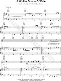 A whiter shade of pale was one of about 15 songs that he wrote for their first album. Procol Harum A Whiter Shade Of Pale Sheet Music In C Major Transposable Download Print Sku Mn0077465