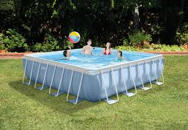 Intex 14ft X 14ft X 42in Prism Frame Square Pool Set Above Ground Pool Above Ground Swimming Pools In Ground Pools