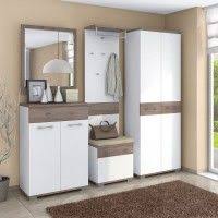 Garderobe Komplett Set A Sagone 5 Teilig Farbe Eiche Dunkelbraun Weiss In 2020 Ikea Garderoben Ideen Haus Deko Kleiderschrank Nach Mass