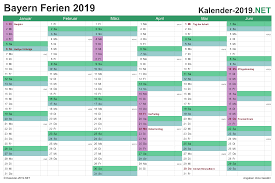 Osterferien/frühjahrferien in by 2021 bayern 29.03. Bayern Kalender 2019 Mit Ferien Kalender 2018 2019 Kalender Kalender Vorlagen