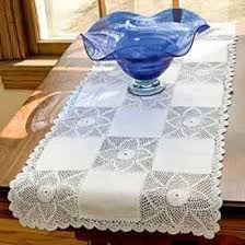 16 Inch X 36 Inch Crocheted Table Runner Crochet Table Runner Lace Table Runners Table Runners