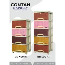 Lemari plastik laci napolly anyaman murah bandung: Lemari Plastik Napolly Type Contan Shopee Indonesia