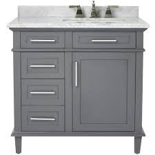 Furnish and decorate your home using the exclusive home decorators collection brought to you by home depot. Home Decorators Collection Sonoma 36 In W X 22 In D Bath Vanity In Dark Charcoal With Carrara Marble Top With White Sinks 8105100270 The Home Depot