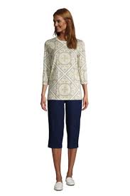 Modern fit sport pants go beyond the gym midweight knit pants are ready to play hard in the gym and keep you comfortable when you're recharging. Women S High Rise Sport Knit Elastic Waist Denim Capri Pants Casual Capris Cute Cropped Pants Women S Capri Pants Cute Capris Travel Pants
