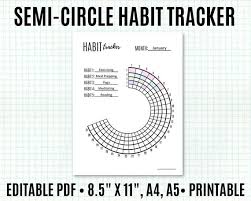 Pin the image below to save it to pinterest! Semi Circle Habit Tracker Printable Circular Habits Tracker Etsy