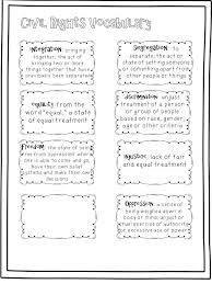 Free Civil Rights Vocabulary Handout For Students Super Teacher Worksheets Money Math Worksheets School Worksheets