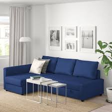 Friheten Eckbettsofa Mit Bettkasten Skiftebo Blau Ikea Osterreich Bettsofa Ikea Bett Bett Lagerung