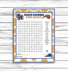 Final Four Party Game March Madness Word Search College Etsy In 2021 March Madness College Basketball Party March Madness Games