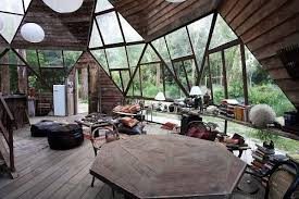 The Beautiful Wooden Dome House In A Forest Geodesic Dome Homes Dome House Dome Home