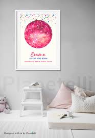 Birthday Gift Digital Personalized Star Map Download Custom