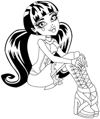 Here are beautiful drawings inspired by monster high to print and color. Monster High Draculaura Coloring Pages Free Printable Boys And Girls Coloring Home