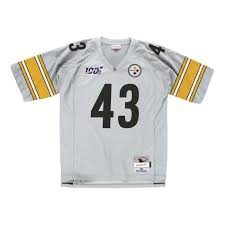 Troy Polamalu 43 Mitchell Ness Limited Platinum 100 Year Jersey