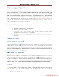 Most lans are confined to a single building or group of buildings. Pdf Basic Networking Free Tutorial For Beginners