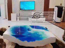 Abyss Table Replica Using Epoxy Instead Of Glass Ocean Table Etsy Wood Table Design Wood Resin Table House