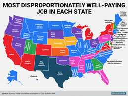 And Here Are Jobs That Pay Much More In A State Than They Do In The Country As A Whole Paying Jobs High Paying Jobs Map