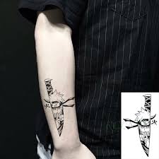 On the other hand, you can always get one of those geometric, tribal or mandala tattoos that everyone is talking about. Waterproof Temporary Tattoo Sticker Cartoon Anime Boy Knife Tatto Flash Tatoo Fake Tattoos Small Size Art For Kids Men Women Temporary Tattoos Aliexpress