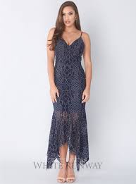 Cocktail Handkerchief Midi Navy Lace Bridesmaid Dress Dresses Maxi Gown Dress