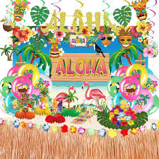 101PCS Hawaiian Themed Party Decorations Set, Tropical Beach Aloha Summer  Party Supplies | Michaels