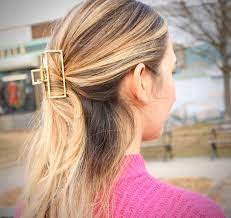 Rectangle Gold Claw Clip Geometric Hair Claw Clip Metal Claw Clip Claw Clip Trend Hair Claw Hair Claw Clip For Thick Hair Hairdo For Long Hair Thick Hair Styles Hair