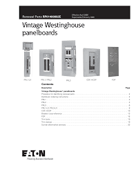 Vintage Westinghouse Panelboards
