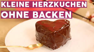 Schokoladenkuchen in herzform mit mandeln. Kleine Romantische Kuchen Ohne Backen Youtube
