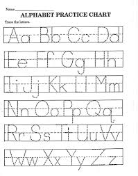 Alphabet Worksheets Practice Chart Tracing 001 Printable