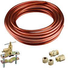 What is the best way to attach a ice maker supply line to galvanized pipe. Watts 1 4 In X 15 Ft Copper Icemaker Installation Kit Lfk 15 The Home Depot