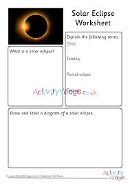 Free coloring pages printable to color kids drawing ideas. Solar Eclipse Worksheet 1