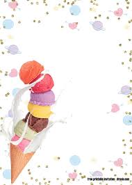 Free Printable Ice Cream Birthday Invitation Templates Ice Cream Party Invitations Ice Cream Invitation Ice Cream Birthday