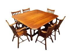 Cushman Dining Table With Six Chairs Drop Leaf Colonial Creations Solid Maple Used Dining Table Table Dining