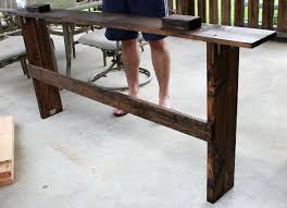 Simple Diy Sofa Table Tutorial Diy Sofa Sofa Table Design Diy Sofa Table