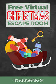 The escape game can accommodate large groups of up to 500, and they'll empower you to investigate a physical room by using a human game guide—wearing a live camera—as your eyes and ears. Christmas Virtual Escape Room The Suburban Mom