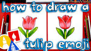 Hub from art for kids hub! How To Draw The Tulip Emoji Youtube