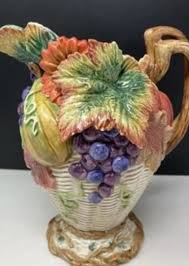 Vintage Maxey Folk Art Painted Metal Floral Decorative Tray Collectibles