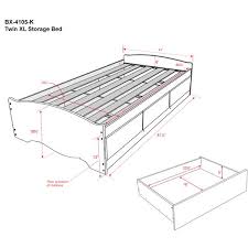 Pine solid mattress platform foundation w pressed pine slats tool free assembly twin xlsonoma twin xl wood storage bed the home depotwith its extra length and storage space the twin xl mate's. Prepac Twin Xl Mate S Platform Storage Bed With 3 Drawers Black Bbx 4105 K Rona