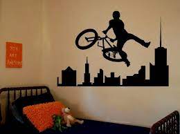 Removable Amazing Sports Decals Sport Bike Bmx Room Bedroom Decorating Ideas Stickers Walls Sports Wall Decals Painted Kitchen Cabinets Colors Interior Paint