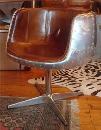Aviation Brown Leather Aluminium Riveted Chair Dining Office Occasional In Antiques Antique Furniture Chair Aviation Furniture Front Room Decor Chair