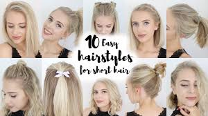 Just don't be afraid of experiments and try different ideas from easy curly hairstyles to easy pin up hairstyles. 10 Easy Hairstyles For Short Hair Youtube