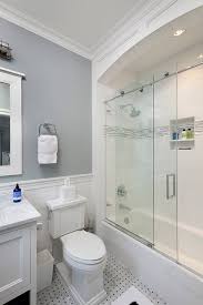 The natural stone countertop is just a little grayer than the white vanity, which makes a nice transition between the tile wall and the rest of the space. These 20 Tile Shower Ideas Will Have You Planning Your Bathroom Redo