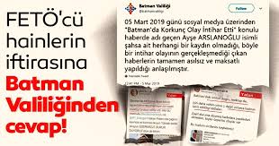 Batman'da bir genç, evinin bahçesinde bulunan ağaca astığı iple intihara kalkıştı. Feto Cu Hainlerin Iftiralarina Batman Valiliginden Cevap Son Dakika Haberler