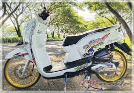 20 modifikasi motor beat putih terbaru 202 2019 Modifikasi Scoopy Terbaru Babylook Thailook Stylish