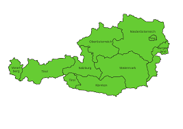 Seit 1995 ist das land mitgliedsstaat der europäischen union. Datei Karte Osterreich Bundeslander Svg Wikipedia