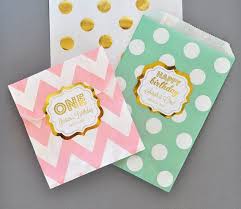 Baby 1st Birthday Goodie Bag Ideas 1st Birthday Favor Bags First Birthday Party Favor Bags Mint And Pink Birthday Favors Baby Gi First Birthday Party Favor 1st Birthday Favors Party Favor Bags