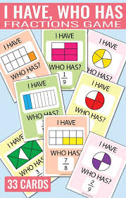 If you print double sided, then the cards will have an nrich logo on the back. I Have Who Has Fractions Game Perfect Game For Learning Fractions Learning Fractions Math Fractions Fractions