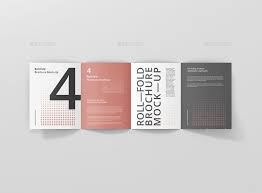 Roll Fold Brochure Mockup 8 5x11 Inch Us Letter Brochures Mockups Brochure Design Brochure