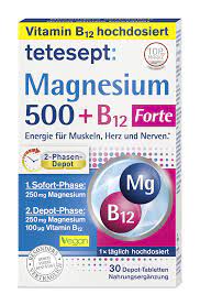 Wie wäre die optimale einnahme folgender tabletten: Magnesium 500 B12 Forte Tetesept