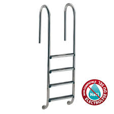 Forme Droite Et Sobre Echelle Piscine En Inox Poli 2 A 5 Marches Piscine Center Net