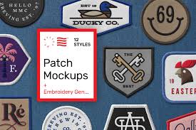 Embroidered Patch Mockup Mr Mockup Pin Logo Branding Mockups Logo Presentation