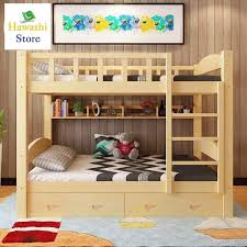 This bunk bed furniture design will help you turn your double bunk beds into triple ones. Low Height Double Story Bunk Bed Hawashi Store
